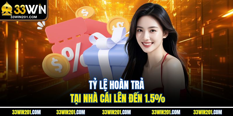 Tỷ lệ hoàn trả tại nhà cái lên đến 1.5%
